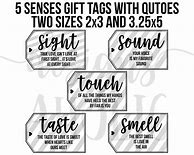 Image result for 5 Senses Gift Labels Single