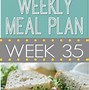 Image result for Week Meal Plan