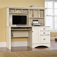 Image result for white computer armoires desks with drawer