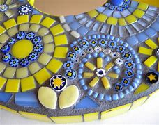Image result for Large Round Mosaic Mirror