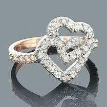 Image result for Rose Gold Diamond Heart Ring