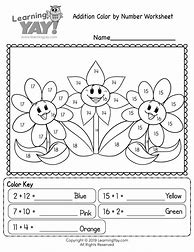 Image result for Fun Color by Number Worksheets