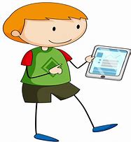 Image result for Cartoon Holding iPad