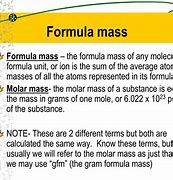 Image result for How to Calculate Formula Mass