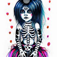 Image result for Goth Skeleton Girl
