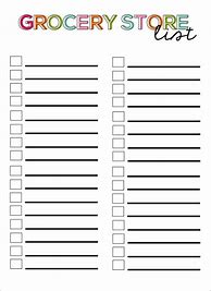Image result for Free Blank Printable Shopping List Templates