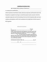 Image result for Sample Corporate Resolution Form