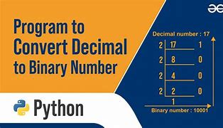Image result for Decimal to Binary Python