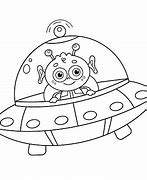 Image result for Flying Saucer Coloring Page