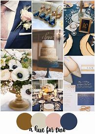 Image result for Navy Blue Ivory and Champagne Wedding Colors