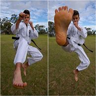 Image result for Karate Little Boy Barefoot
