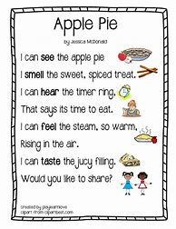 Image result for Five Senses Poem Kindergarten