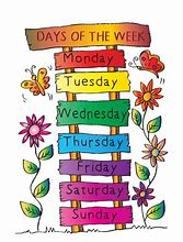 Image result for 7 Days of the Week Clip Art