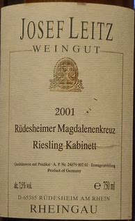 Image result for Weingut Josef Leitz Rudesheimer Bischofsberg Riesling Kabinett