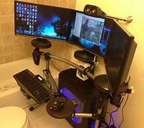 Image result for Gaming Setup in Bathroom