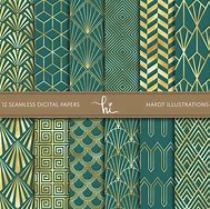 Image result for Geometric Pattern Teal and Gold