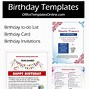 Image result for Microsoft Word Template for Birthday Card