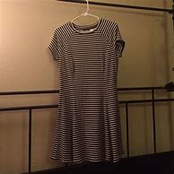 Image result for Black and White and Gray Horizontal Striped Dress