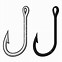 Image result for Realistic Fish Hook Clip Art Black and White