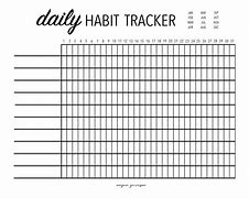 Image result for Printable Habit Tracker 75 Days