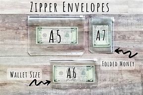 Image result for Cash Envelope Sizes for Binders
