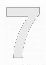 Image result for Large Printable Number 7