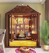 Image result for Puja Mandir with TV Unit