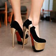 Image result for black and gold shoes