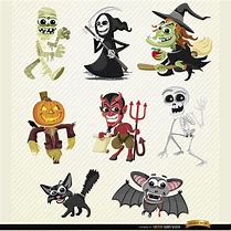 Image result for Kids Halloween Cartoon Characters Vector