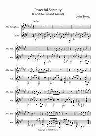 Image result for Peaceful Saxophone Sheet Music