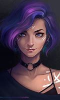 Image result for Purple Hair Girl Digital Art