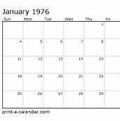 Image result for 20 5 1976 Calendar