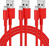 Image result for Red iPhone Charger Cord