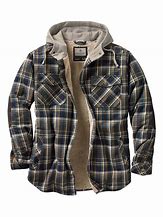 Image result for Hooded Flannel Shirt Jacket