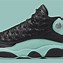 Image result for Jordan 13 Retro Black Island Green