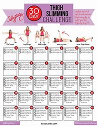 Image result for Thigh Challenge 30 Days Workout Calendar