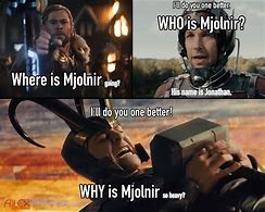 Image result for Mjolnir Meme