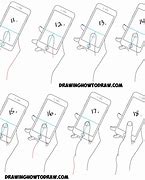 Image result for Hand Holding Cell Phone Drawing