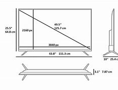 Image result for 50 Inch TV Measurements