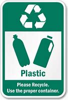 Image result for Plastic Recycle Sign