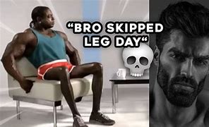 Image result for Black Guy Skips Leg Day