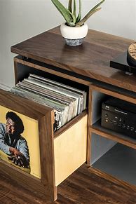 Image result for Record Player Stand with Storage