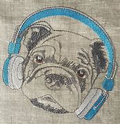 Image result for Pug Dog Machine Embroidery Design