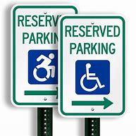 Image result for Handicap Reserved Parking Sign