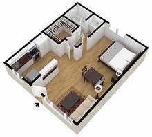 Image result for Studio Apartment 600 Sq FT