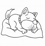 Image result for Sleeping Dog Clip Art Black and White