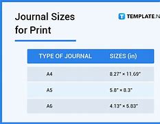 Image result for Journal Sizes