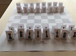 Image result for Paper Chess Set Model