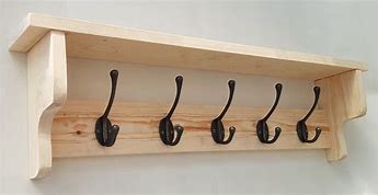 Image result for Coat Hooks with Shelf