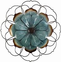 Image result for Cyan Ceramic Wall Flower Decor